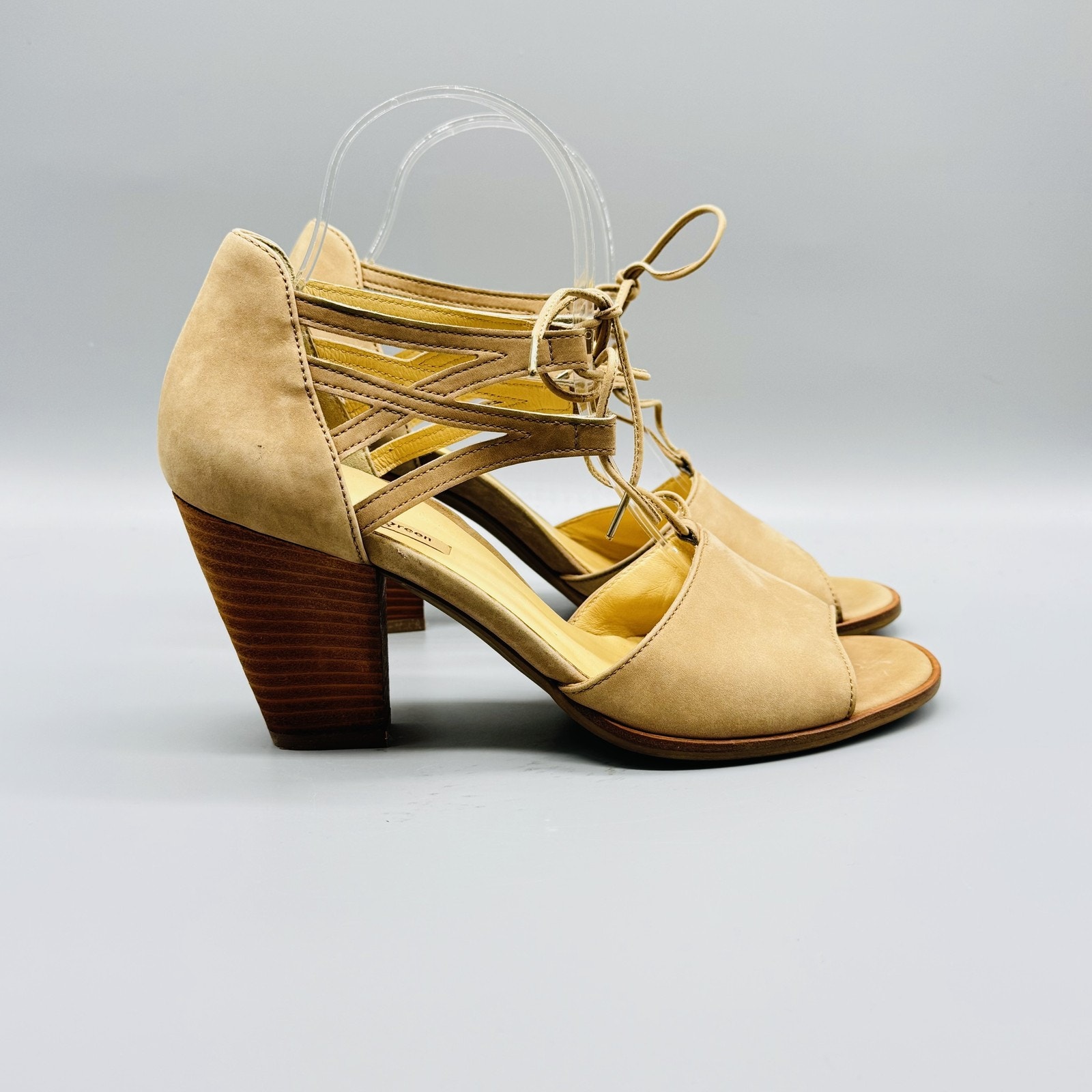 Paul Green Tan Sandals With Ankle Straps